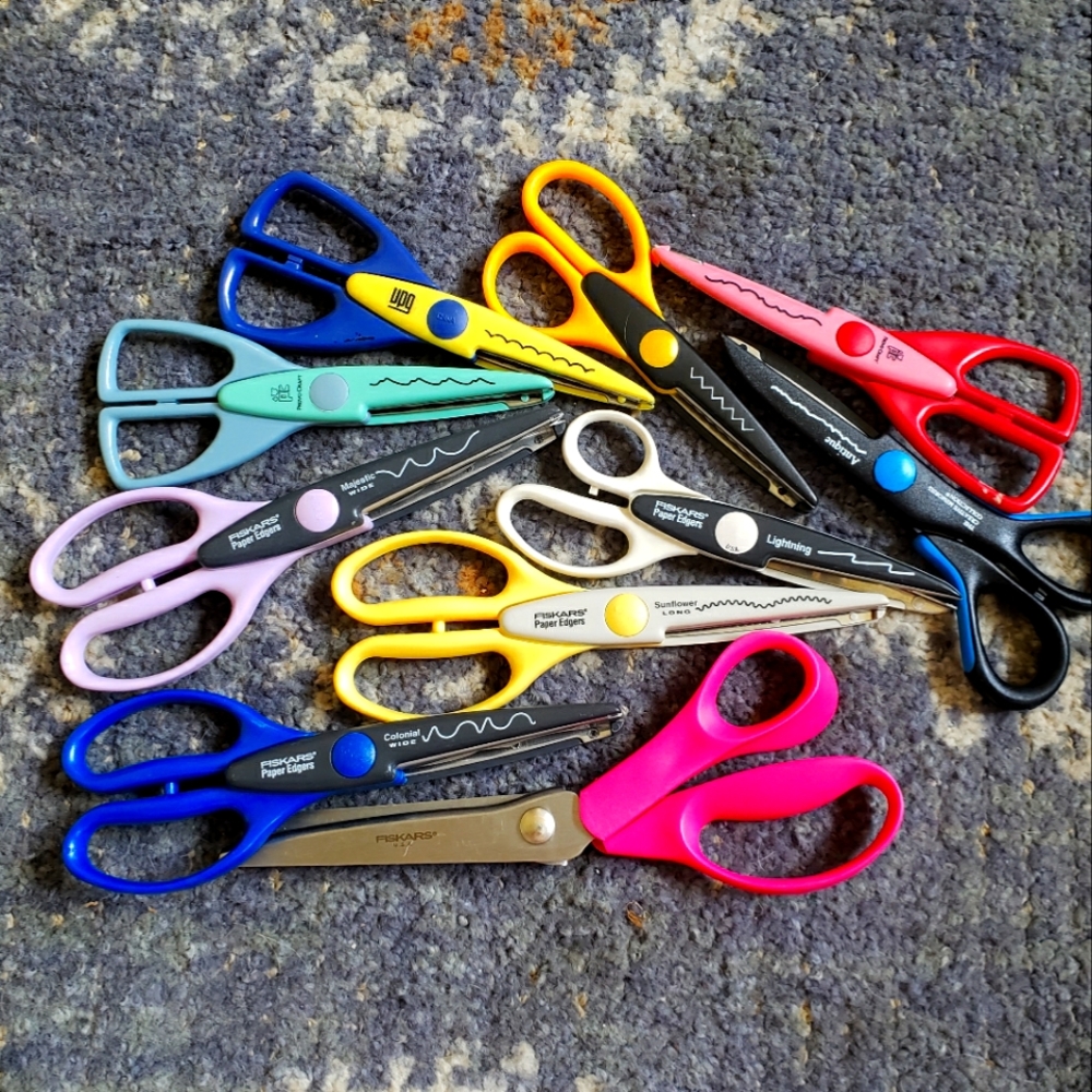 10 craft scissors! Fiskars, paper edgers cutting